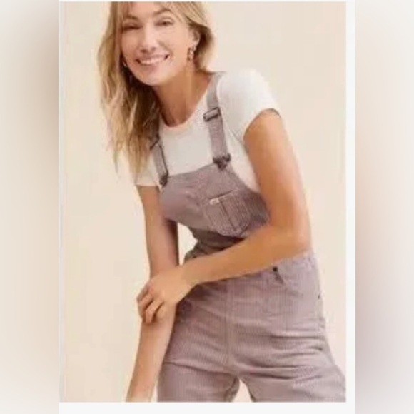 Free People‎ x Lee’s Purple Storm Flare Corduroy Overall coveralls jumpsuit sz S - Picture 6 of 6